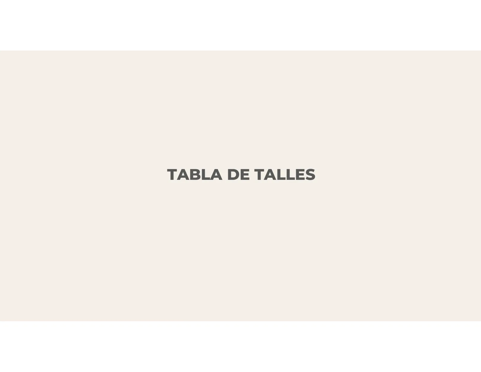 Página 30 de 33: TABLA DE TALLES
